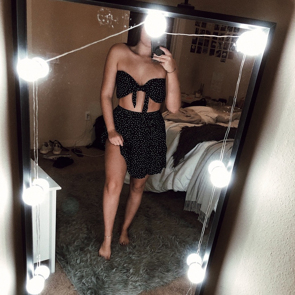 Abercrombie polka dot two piece set